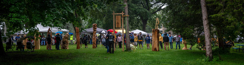 Harry Whitehorse Wood Sculpture Fest 21