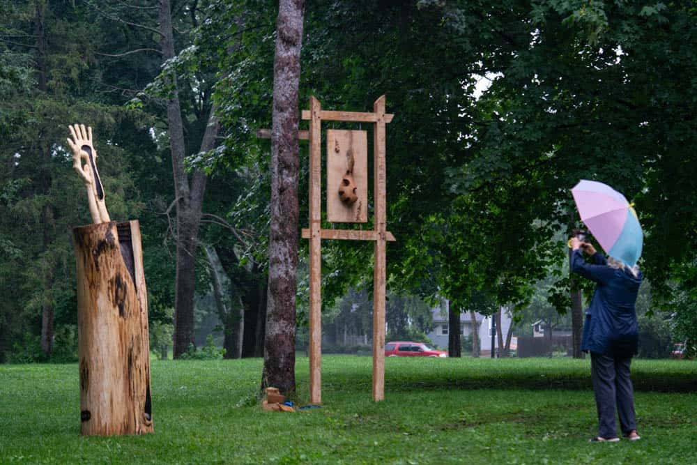 Harry Whitehorse Wood Sculpture Fest Closing Ceremony16