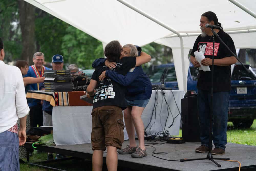 Harry Whitehorse Wood Sculpture Fest Closing Ceremony27