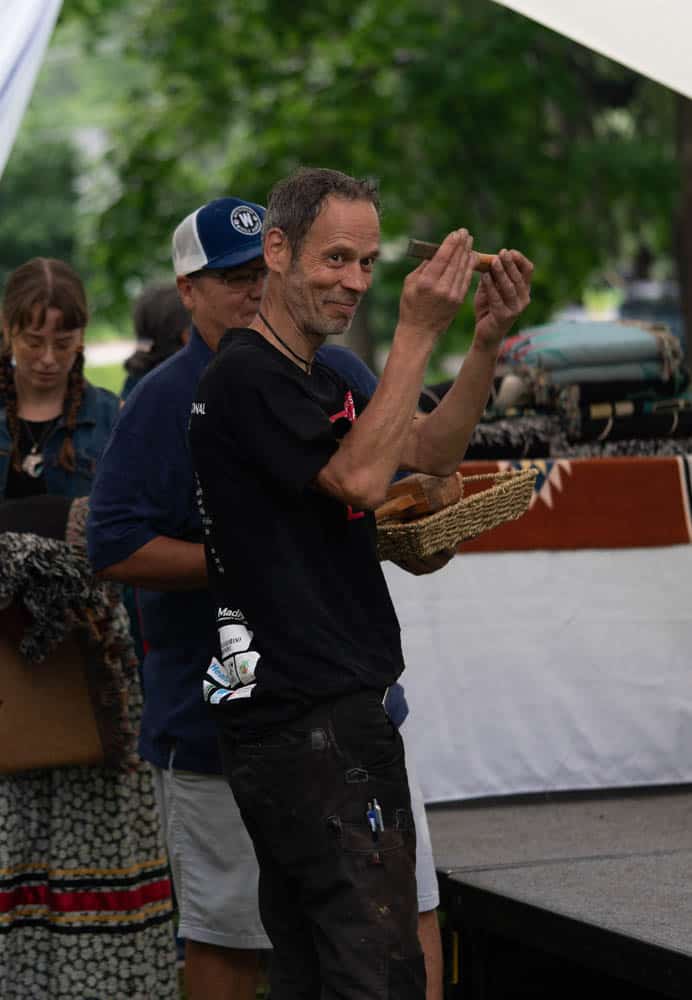 Harry Whitehorse Wood Sculpture Fest Closing Ceremony36