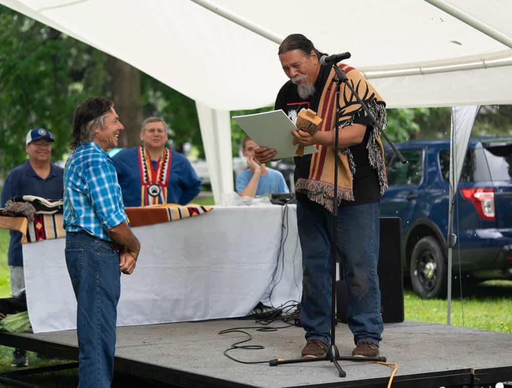 Harry Whitehorse Wood Sculpture Fest Closing Ceremony48