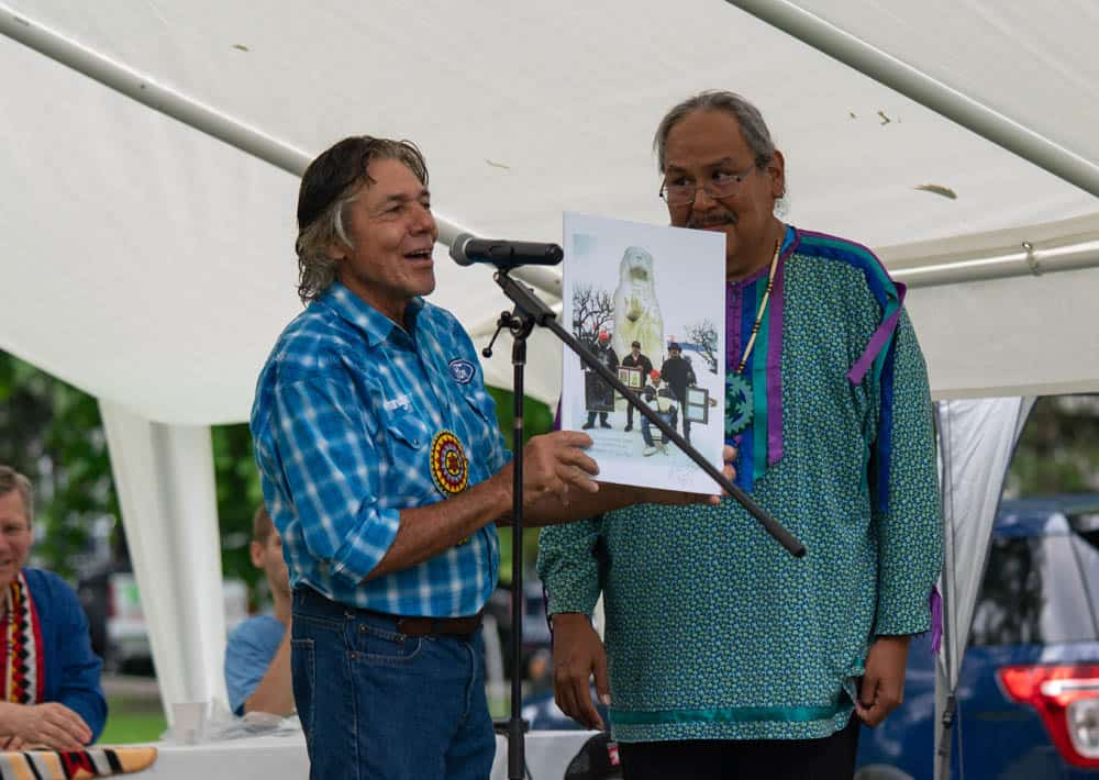 Harry Whitehorse Wood Sculpture Fest Closing Ceremony55