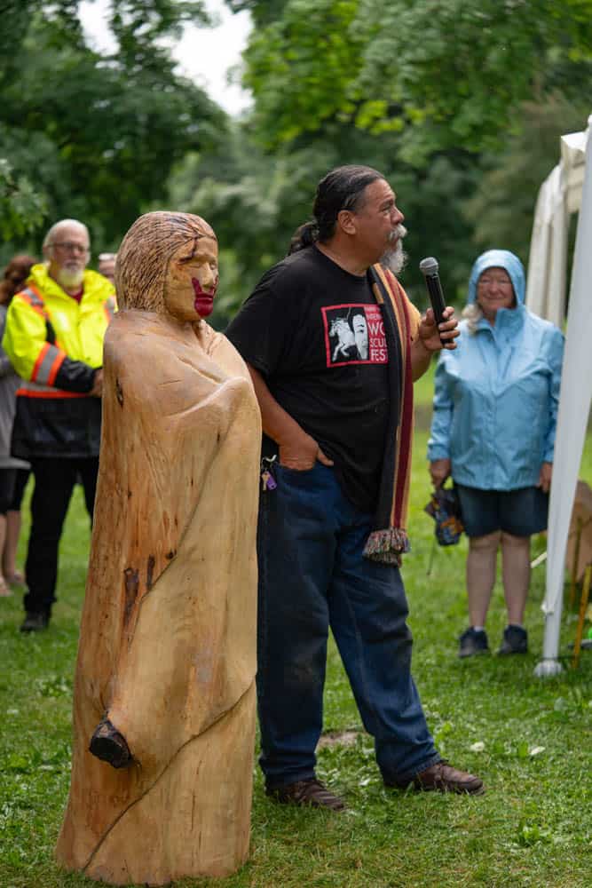 Harry Whitehorse Wood Sculpture Fest Closing Ceremony60