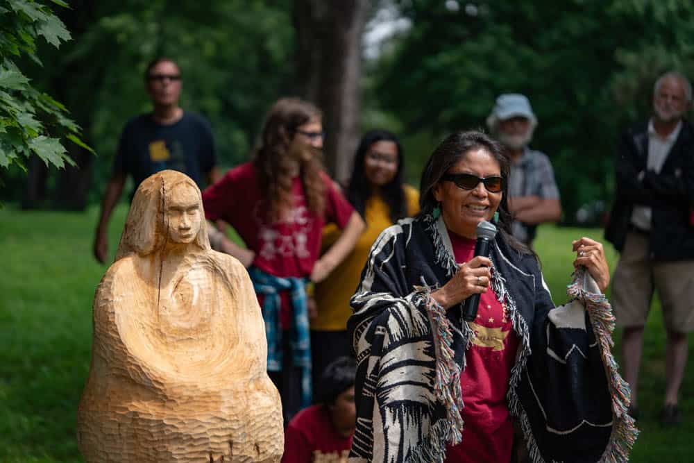 Harry Whitehorse Wood Sculpture Fest Closing Ceremony70