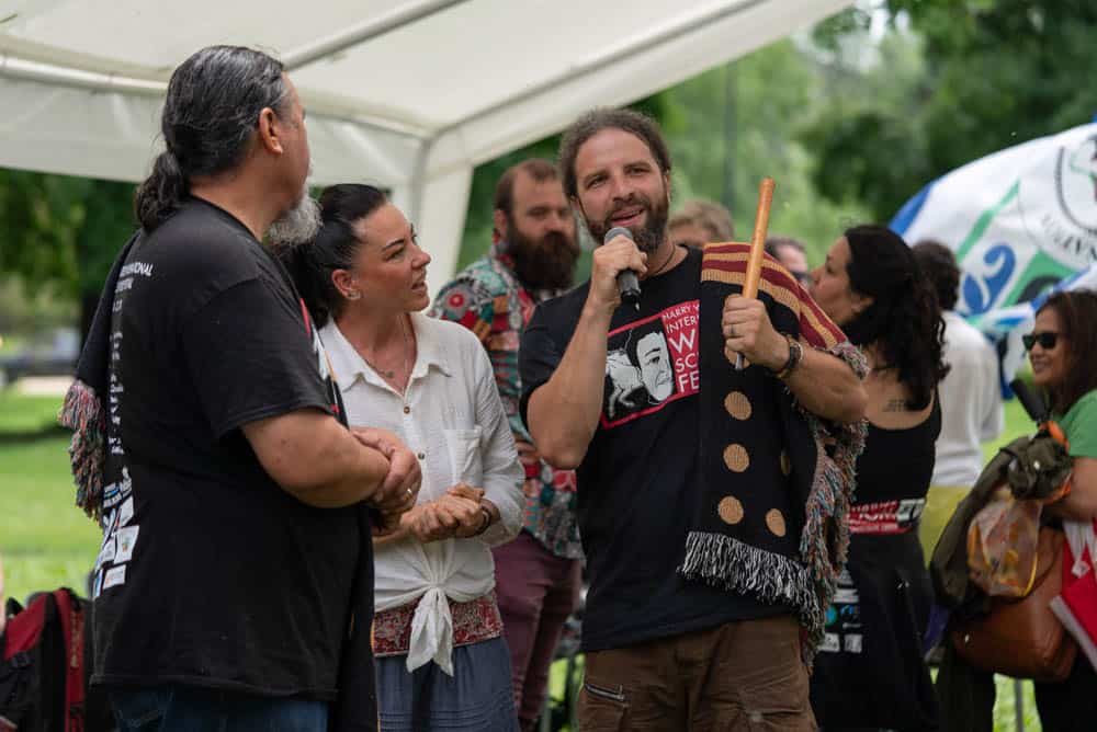 Harry Whitehorse Wood Sculpture Fest Closing Ceremony75