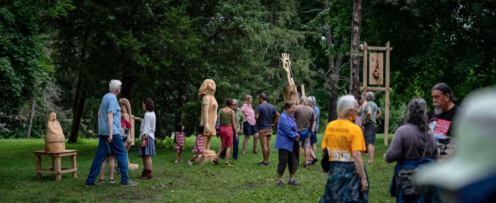 Harry Whitehorse Wood Sculpture Fest Closing Ceremony77