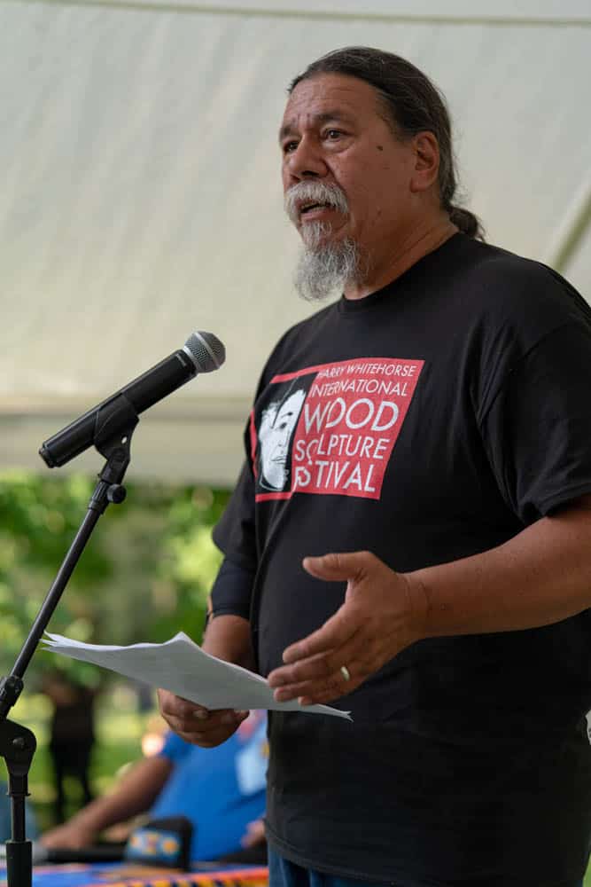 Harry Whitehorse Wood Sculpture Festi Opening Ceremony21