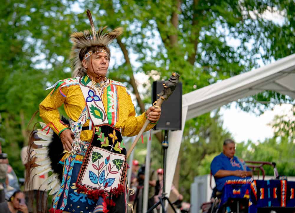 Harry Whitehorse Wood Sculpture Festi Opening Ceremony33