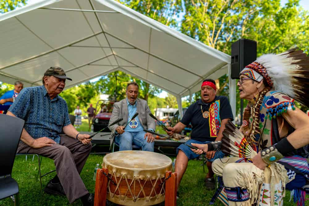 Harry Whitehorse Wood Sculpture Festi Opening Ceremony41